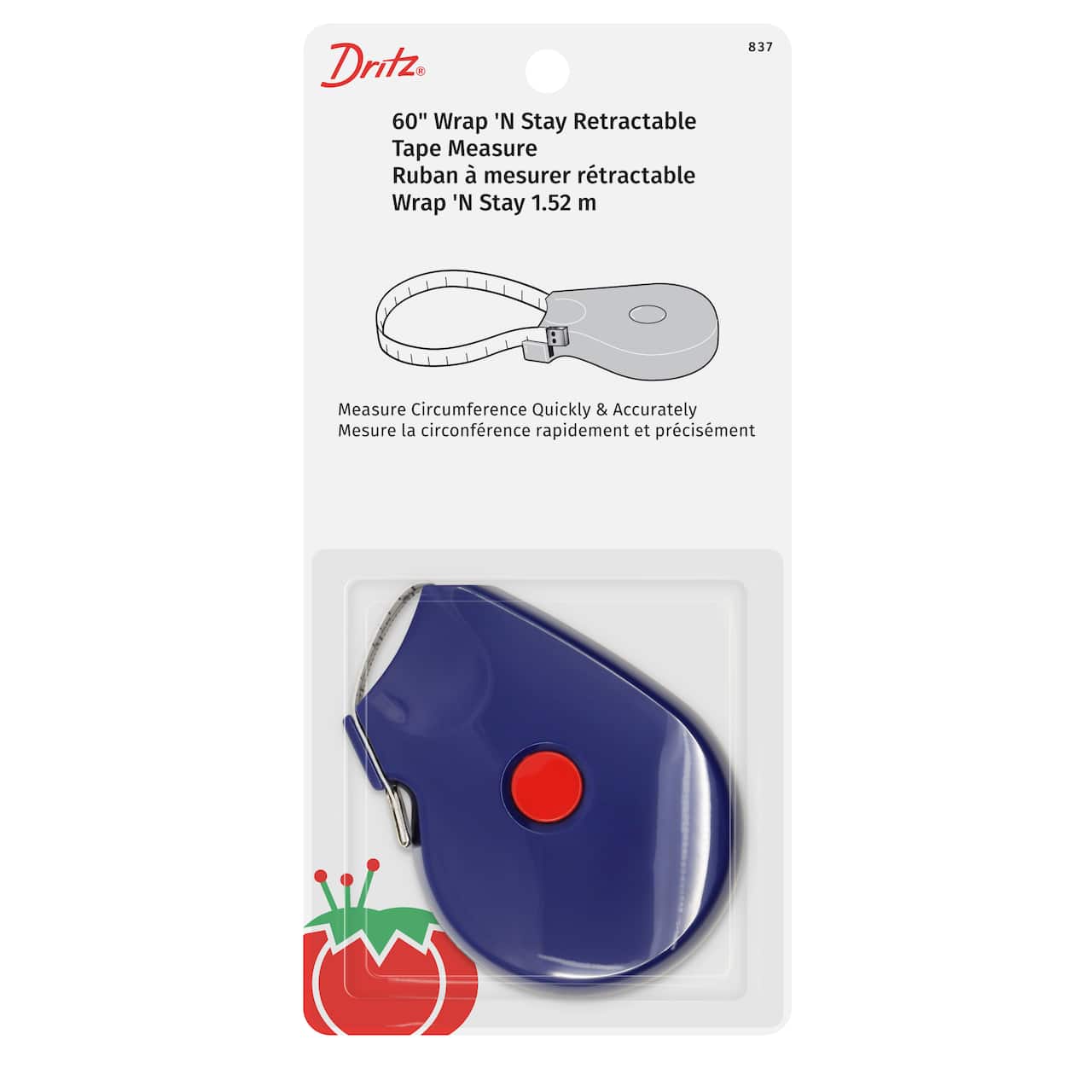 Dritz® 60" Wrap 'N Stay Retractable Tape Measure